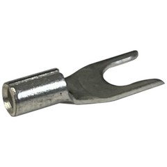 (100) Non-Insulated 16-14 AWG Spade Terminal #6 Fork Uninsulated Wire Connector