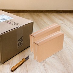 10Pcs Portable Khaki Corrugated Cardboard Boxes for Shipping and Storage Needs