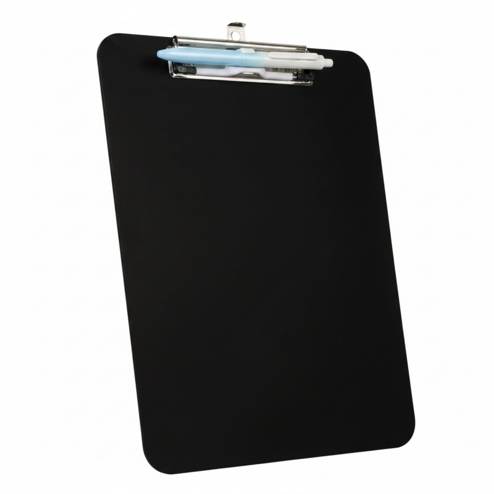 Black Nursing Clipboard Pen Holder A4 Standard Letter Size Plastic 8.5×11 In