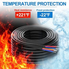 18 Gauge Wire 4 Conductor Wire, 18 AWG 4 Core Stranded PVC Cable, Tinned Copp…