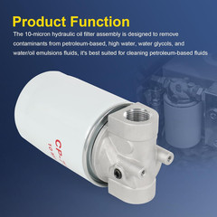 10 Micron Hydraulic Oil Filter Assembly Spin-On Design Return Line Filter with I