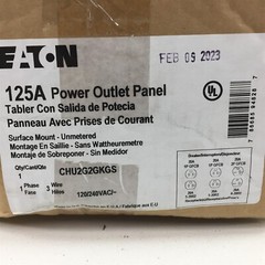 Eaton 125A Power Outlet Panel Surface Mount 1PH 3W Outdoor CHU2G2GKGS