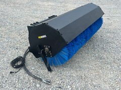 PROWORKS 84″ Hydraulic Angle Broom Skid Steer Attachment Half Poly Wire Brush