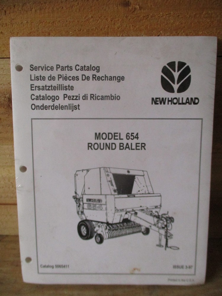 New Holland 654 Round Baler Parts Catalog 5065411 3/97