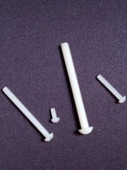 PLastic Nylon Slotted Round Head Machine Screws Packs of 25