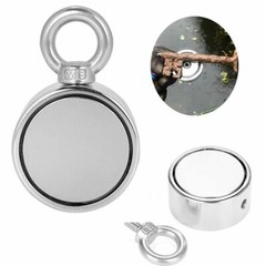 400LBS Fishing Magnet Kit Double Sided Strong Neodymium Pull Force Treasure Hunt