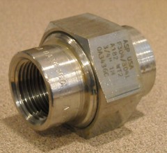 3/4″ Stainless Steel Union A182 F304/304L NNB (1) ASP (Medical Grade)