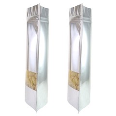 200 Silver Stand-Up Dry Food Mylar Pouches for Seeds and Grains