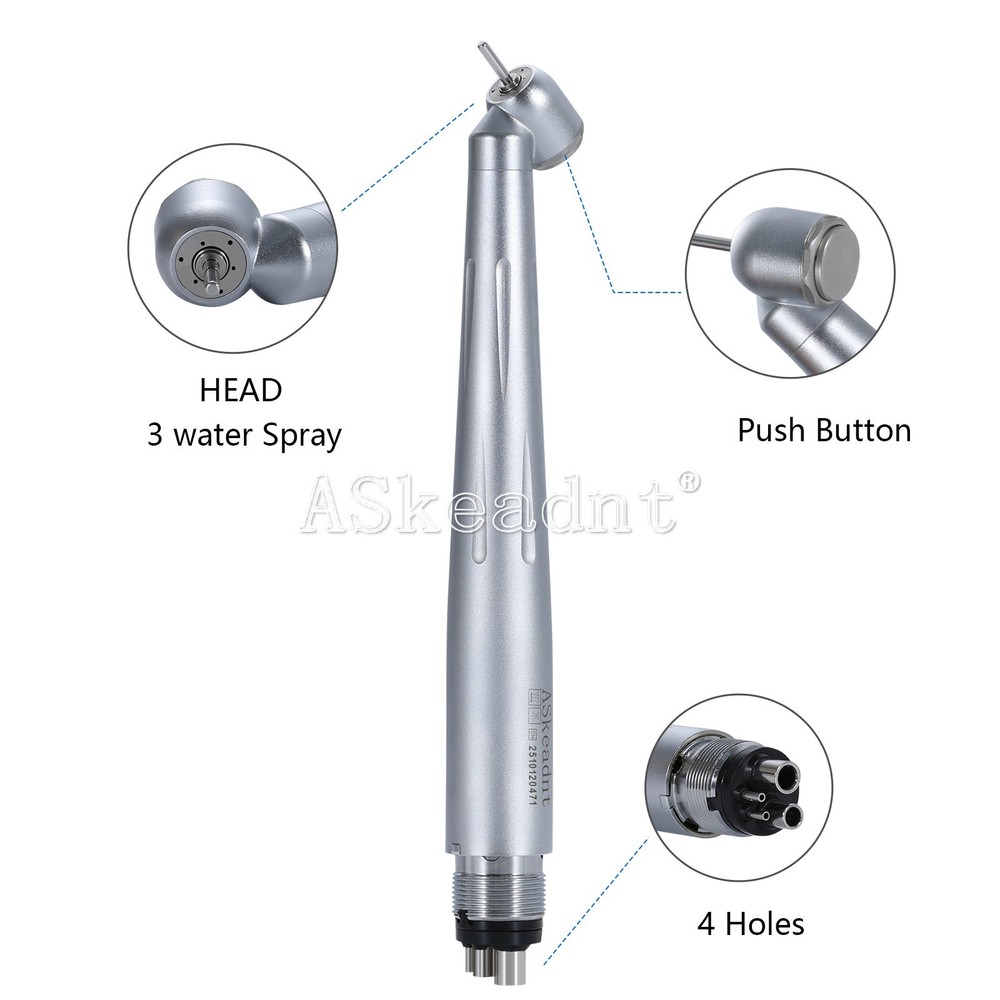 NSK Style Dental Surgical High Speed Handpiece 45 Degree 4 Hole 3 Water Spray