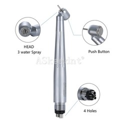NSK Style Dental Surgical High Speed Handpiece 45 Degree 4 Hole 3 Water Spray