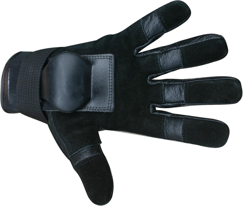 Hillbilly Wrist Guard Gloves – Full Finger (Black, Large)