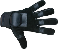 Hillbilly Wrist Guard Gloves – Full Finger (Black, Large)