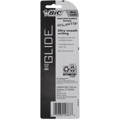 BiC Atlantis Trusted Classic Retractable Ball Pen, Medium, Black 14367, 2 Ct