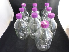 VWR 2L Graduated Round Media Storage Bottles With GL45 Screw Cap 10754-822 10/cs