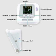 CONTEC08A Digital Blood Pressure Monitor Machine Adult Pediatric Neonate 3 Cuffs