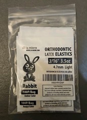 LA MIERE 100P/Bag 3/16″ Amber Latex Orthodontic Elastics Dental Bands – 4 Pack