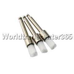 Dental White Nylon Polishing Flat Latch Polisher Prophy Brush Disposable 100 Pcs