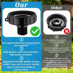 250 Gallon IBC Water tote Hose Adapter, Food Grade IBC Drain Adapter,Water Ho…