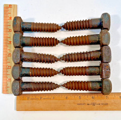 10 Vintage Square Head Lag Bolts 3/4 diameter by 3 inches long 1 1/4 square head