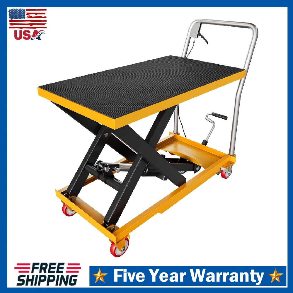 28.5″ Hydraulic Lift Table Cart ,500 Lbs Capacity Single Scissor Lifting Table