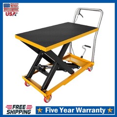 28.5″ Hydraulic Lift Table Cart ,500 Lbs Capacity Single Scissor Lifting Table