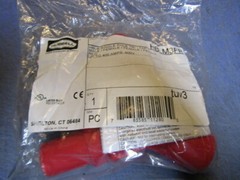 1 HUBBELL HBLM3FR Triple Connector Tri – Tap Red Taper Nose 400 amps, 600 v. NEW