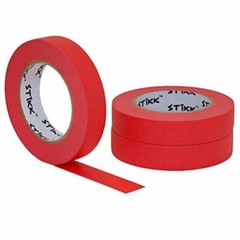3 pk 1″ inch x 60yd STIKK Red Painters Tape 14 Day Easy Removal Trim Edge Finish