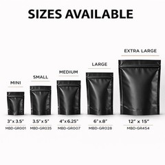 50 Pack 7g Mylar Bags Assorted Designs Smell Proof Resealable Zip Pouches