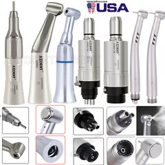 AZDENT Dental E-generator LED High/Low Speed Handpiece Kit Straight 4Hole/2Hole