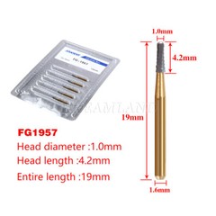 Dental Tungsten Steel Carbide Crown Metal Cutting Burs For High Speed FG-1957