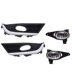 Fog Light Assembly Chrome Bezel Left Right CR-V 2017-2018 w Bulbs Wiring