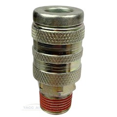 2 PC Industrial M style Air Compressor Quick Connect Coupler 3/8″ NPT Male Steel