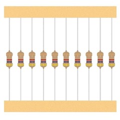 50 Values 1/4W 0 Ohm to 10M Ohm 5 Carbon Film Resistor Assortment Kit Common