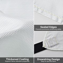 Car Fire Blanket, Emergency Fireproof Blanket for Vehicle, Truck, Motor Vehicle