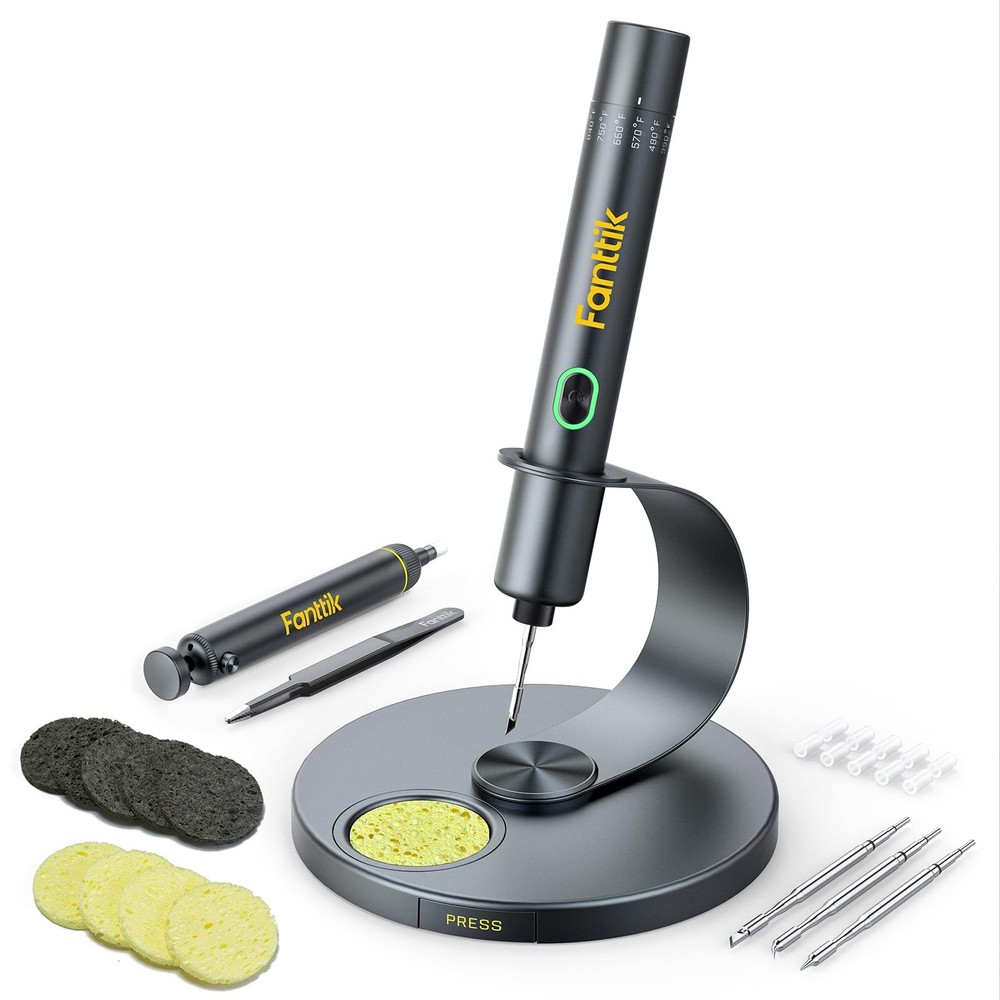 Fanttik T1 Max Cordless Soldering Iron Station 840F Fast Heat 4 Tips Japan Set