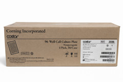 96 Well Plate TC Treated Flat Bottom Cell Culture w/ Lid – 50 /Case Corning 3596