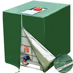210D Zipper IBC Tote Cover，black green oxford cloth material for 275 gallon