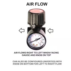 Primefit Air Compressor Regulator 1/4in NPT 160 PSI Gauge Pressure Control Tool