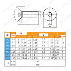 99,9% Reiner Kupfer DIN7991 Senkkopfschrauben mit Innensechskant M3 M4 M5 M6 M8
