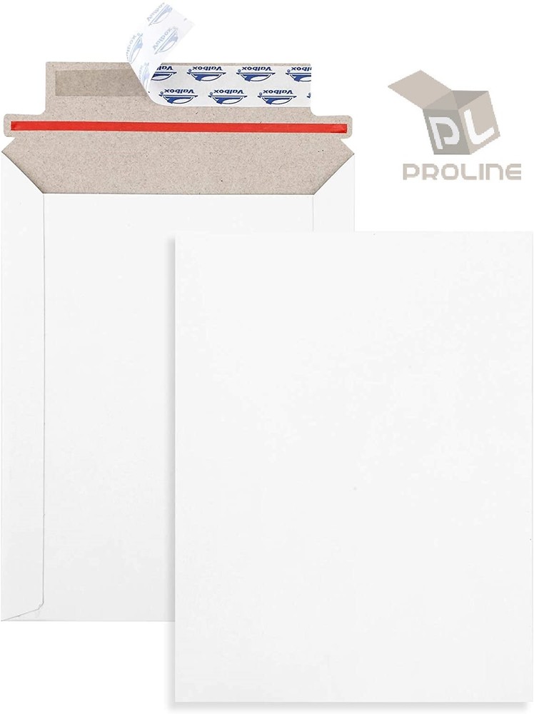 100 11 x 13.5 RIGID PHOTO DOCUMENT CARD MAILERS ENVELOPES STAY FLATS RECYCLABLE
