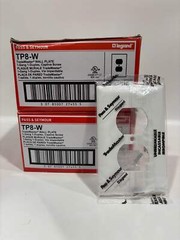 New 50PC Legrand TP8-W 1-Gang Nylon Wall Plate, Duplex Receptacle