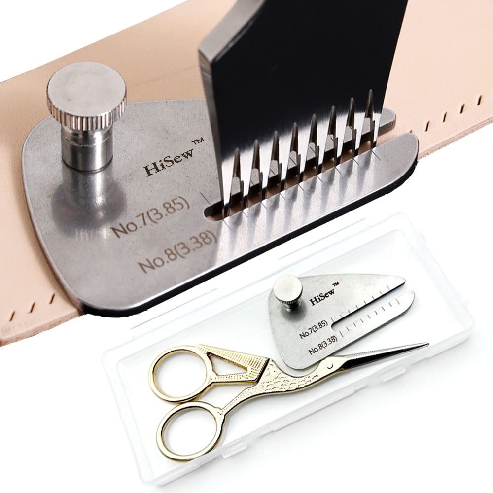 Leather Stitching Punch Aid Pulling Plate And Scissor Kit Diamond Lacing Chisel