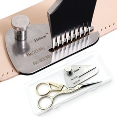 Leather Stitching Punch Aid Pulling Plate And Scissor Kit Diamond Lacing Chisel