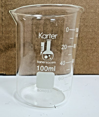 Karter Glass Beaker Set 50 100 250 500 1000mL Borosilicate Lab Set 5pc