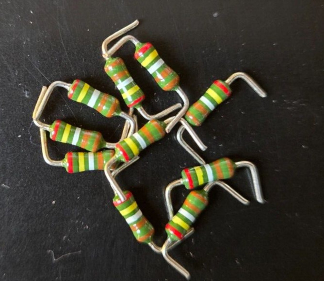 10pcs 2.49k ohm 1/4W 1% Metal Film Precision Axial Resistors ~ NEW ~