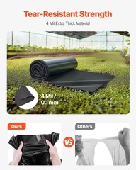 3FT x 50FT Plastic Sheeting Heavy Duty, 4 Mil Thick Plastic Sheeting Roll, Plast