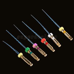 6pcs Dental Endo treatment Root Canal Engine Hand Use NiTi Rotary Files 25MM
