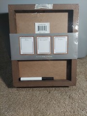 3 Piece Functional Dry Erase Boxtop Set Marker Included Brown Frame