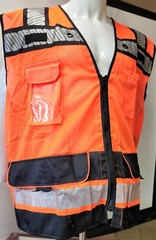 RADIANS HIGH VISIBILITY Surveyor Two Tones Orange Safety Vest Mesh front & back