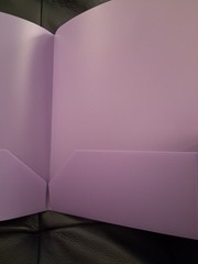3 Pocket Folder Lavender Color, Plastic, 9.5 X 11